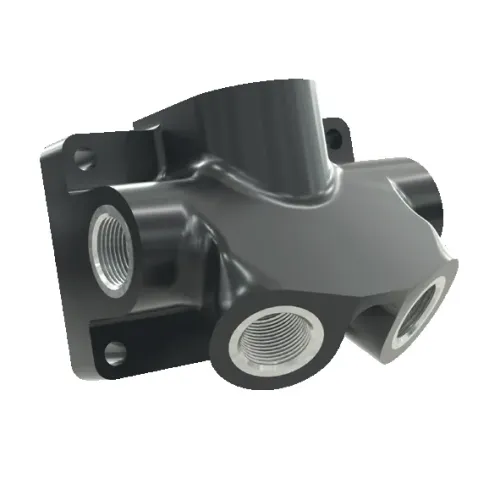 Blok 4-wyjściowy; przyłącze wejściowe G 1/2”, przyłącza wyjściowe 4xG 1/2” - Alusic